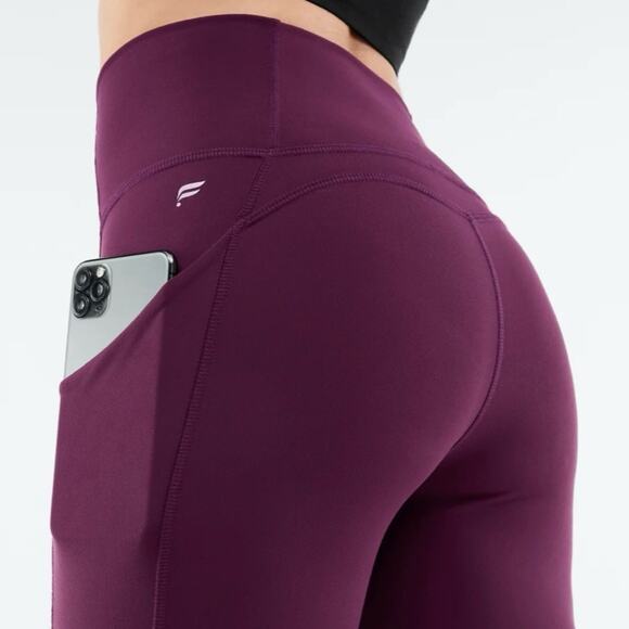 FABLETICS Burgundy Oasis PureLuxe High Waist Pocket Workout Gym Yoga Leggings S - Picture 12 of 12
